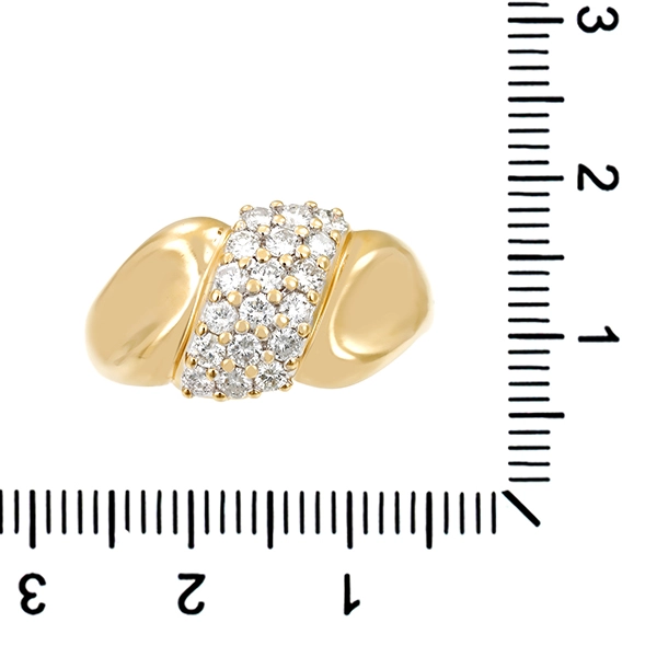 Diamantring, 14K, Gelb-/Weißgold, Brillanten 0,54 ct