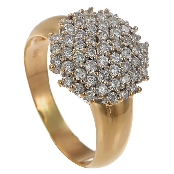 Brillantring, 14K, Gelb-/Weißgold, 1,00ct