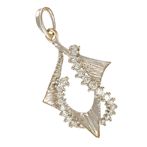 Anhänger, 18K, Weißgold, Brillanten 1,00 ct