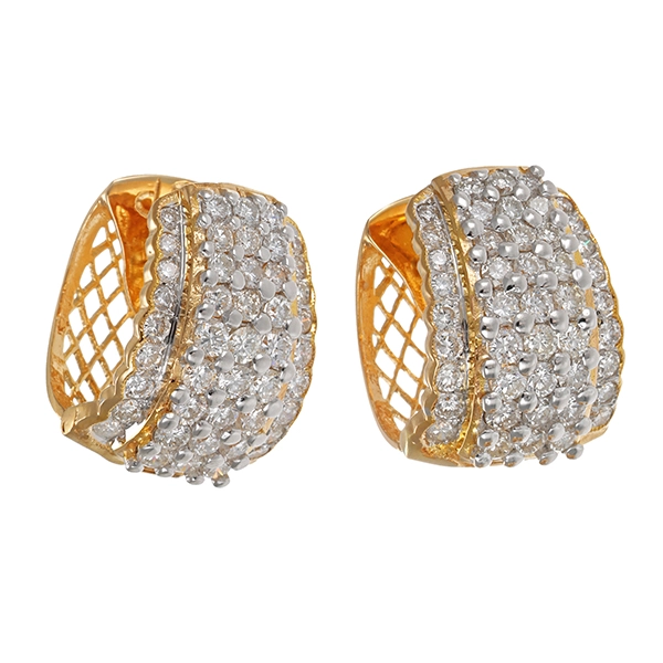 Ohrhänger, 18K, Gelb-/Weißgold, Brillanten, 2,00ct