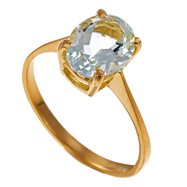 Ring, 18K, Gelbgold, Beryll