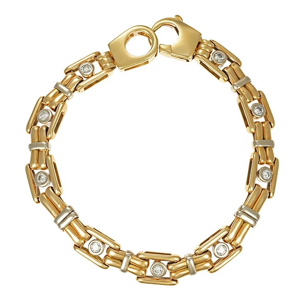 Armband, 14K, Gelbgold, Brillant