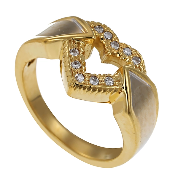Diamantring, 14K, Gelbgold, Brillanten