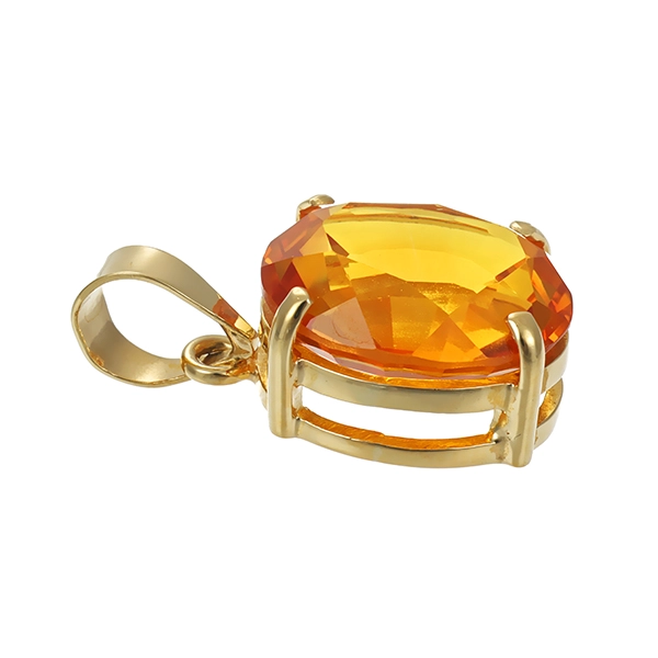 Anhänger, 14K, Gelbgold, Citrin
