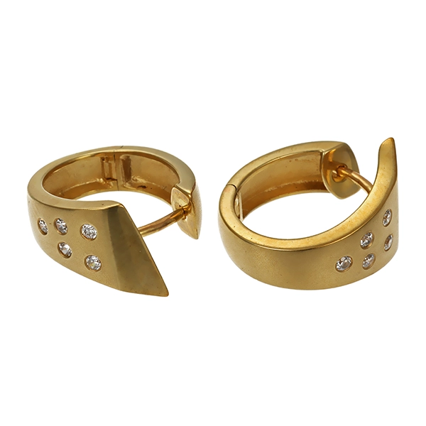 Ohrringe, 8K, Gelbgold, Zirkonia