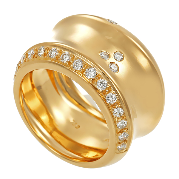 Diamantring, 18K, Gelbgold, Brillanten 0,48 ct