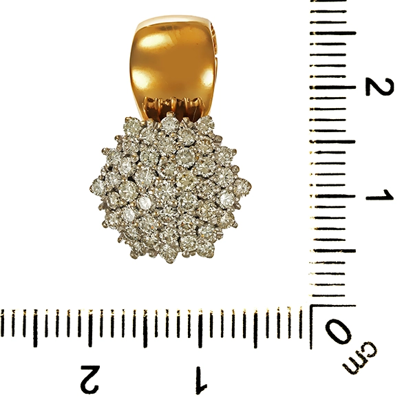Anhänger, 14K, Gelb-/Weißgold, Brillanten 0,89 ct