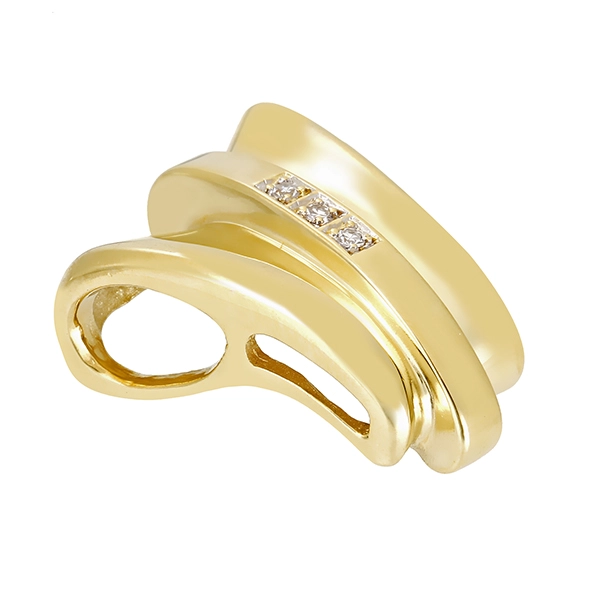 Anhänger, 14K, Gelbgold, Diamanten