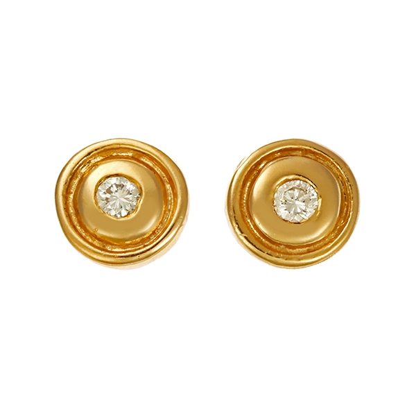 Ohrstecker, 14K, Gelbgold, Brillant