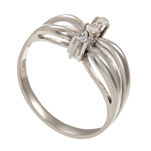 Diamantring, 14K, Weißgold, Brillanten