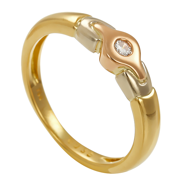 Diamantring, 18K, Gelbgold, Brillant