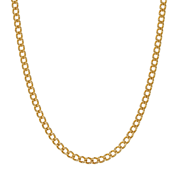 Collierkette, 14K, Gelbgold, Panzer-