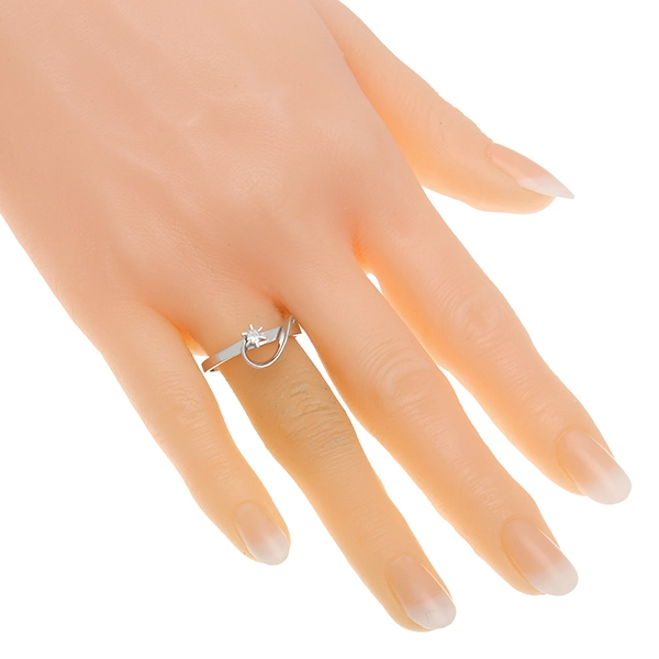 Diamantring, 14K, Weißgold, Diamant