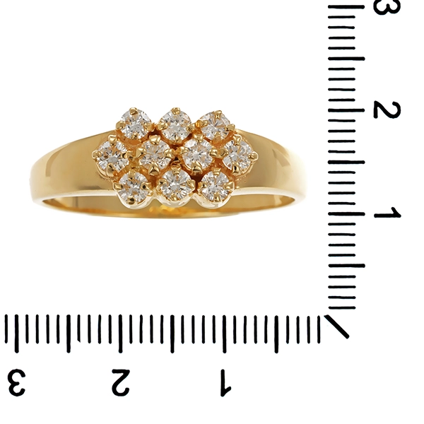 Diamantring, 18K, Gelbgold, Brillanten