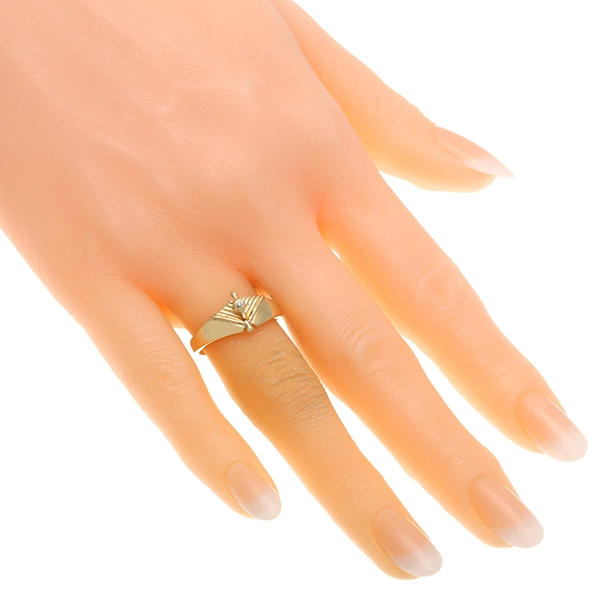 Diamantring, 8K, Gelb-/Weißgold