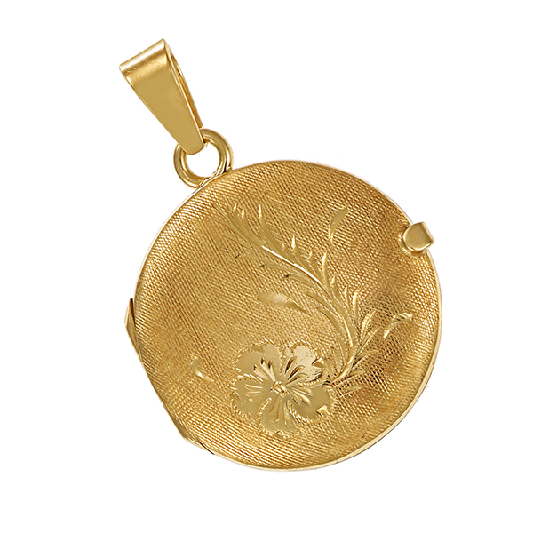 Anhänger, 14K, Gelbgold, Medaillon