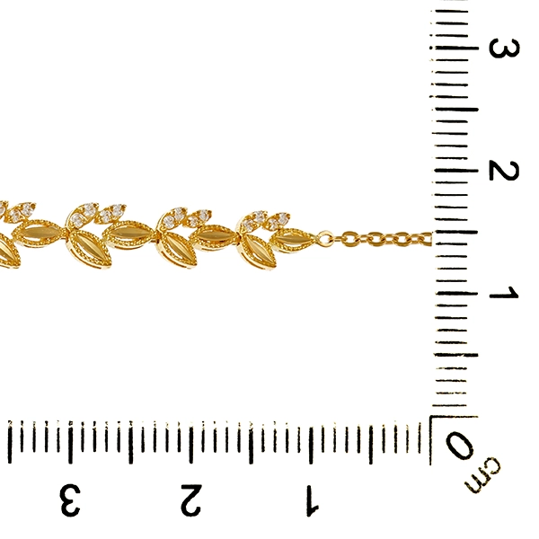 Armband, 18K, Gelbgold, Zirkonia