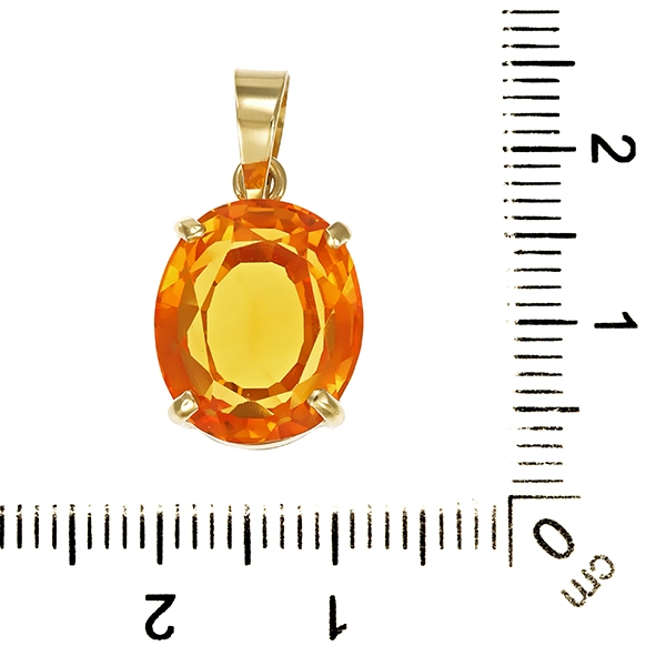Anhänger, 14K, Gelbgold, Citrin