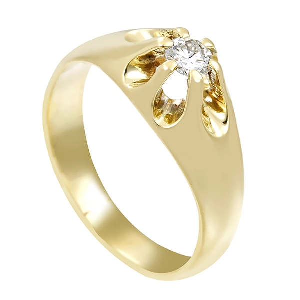 Diamantring, 14K,  Gelbgold, Brillant 0,25 ct