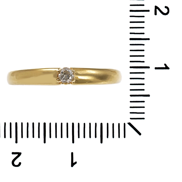 Diamantring, 14K, Gelbgold, Brillant