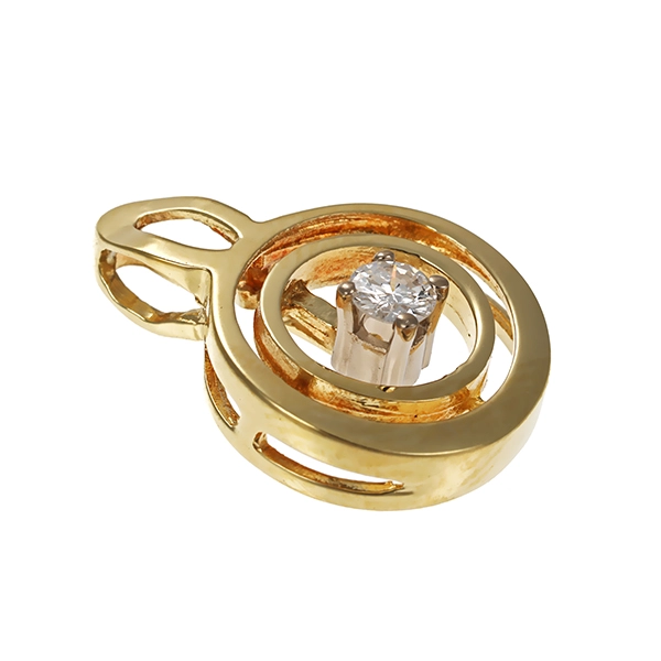 Anhänger, 14K, Gelbgold, Brillant