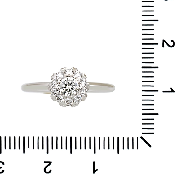 Diamantring, 18K, Weißgold, Brillanten 0,51 ct