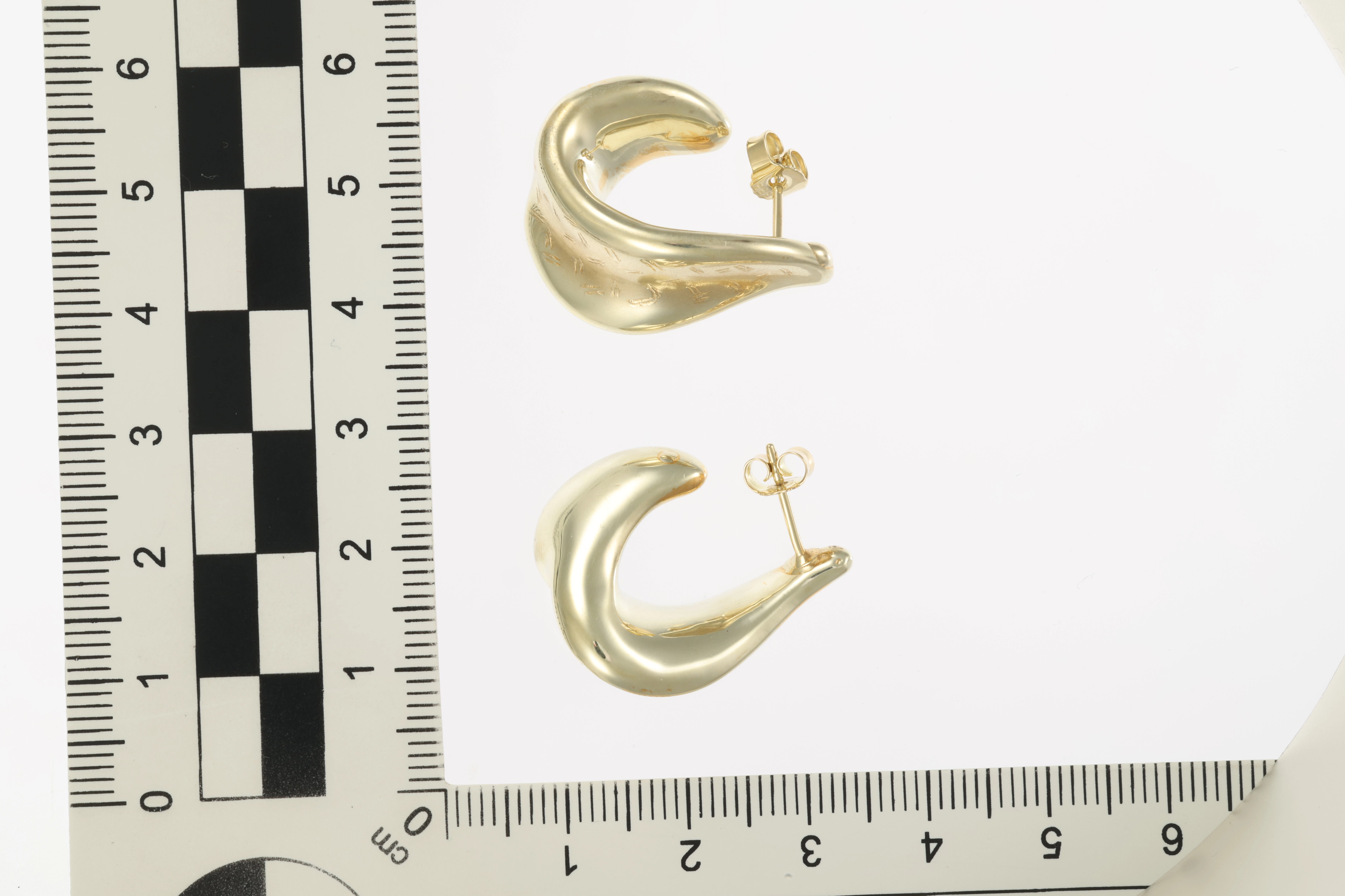 Steckcreolen, 8K, Gelbgold