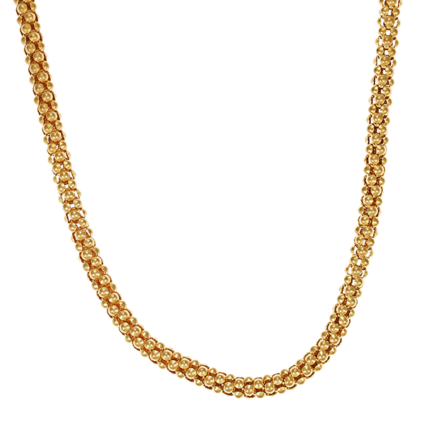 Goldkette, 14K, Gelbgold, Himbeer-