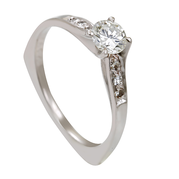 Diamantring, 18K, Weißgold, Brillanten