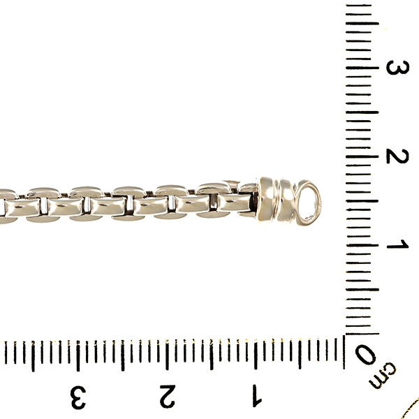 Armband, 18K, Weißgold, Anker-