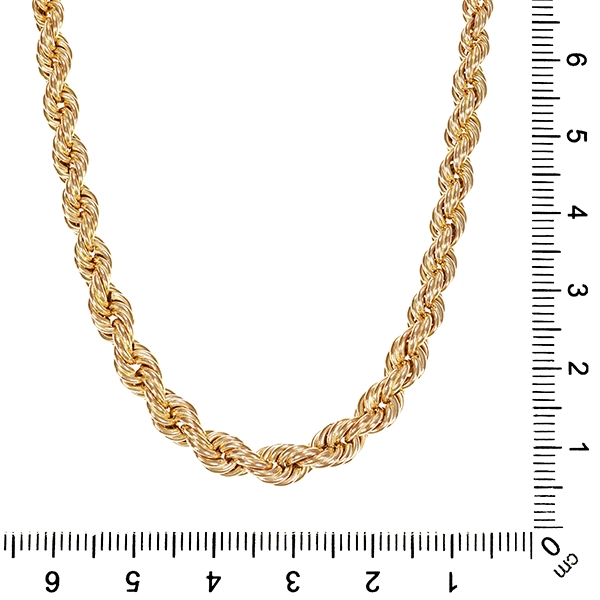 Goldkette, 8K, Gelbgold, Kordel-