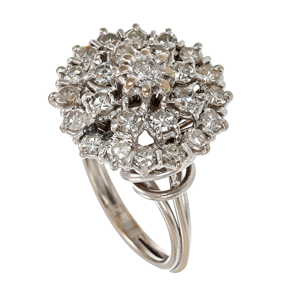 Ring, 18K, Weißgold, Brillanten