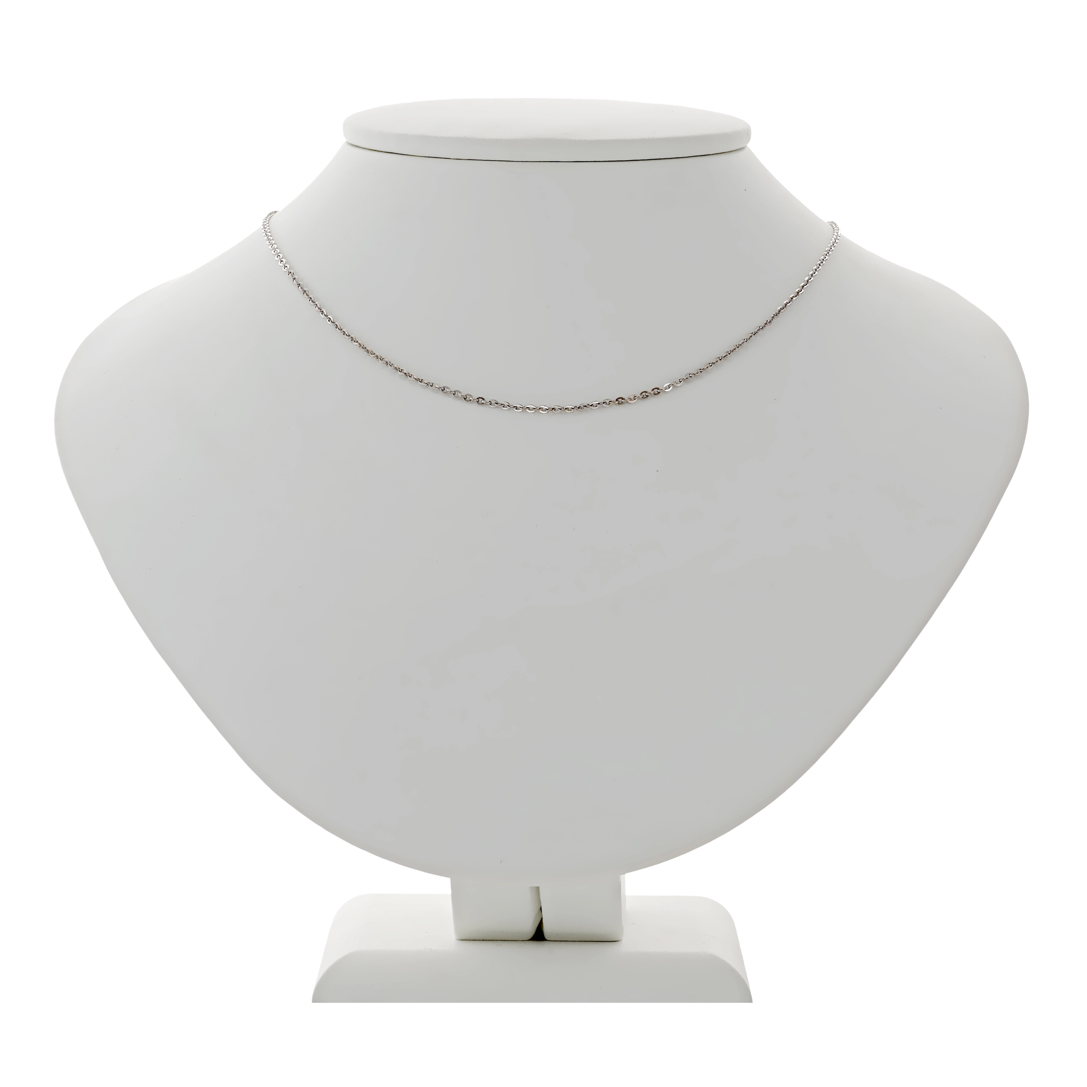 Collierkette, 14K, Weißgold, Anker