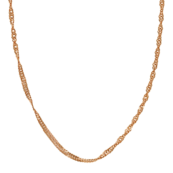 Collierkette, 14K, Rotgold, Singapur