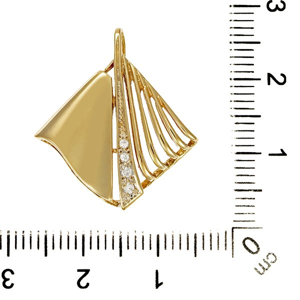Anhänger, 8K, Gelbgold, Diamant