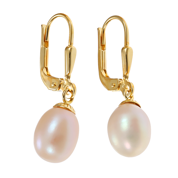 Ohrschmuck, 9K, Gelbgold, Perlen