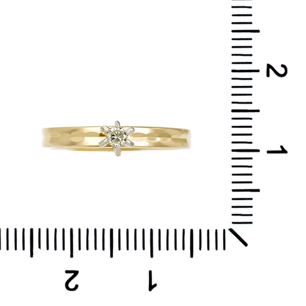 Diamantring, 14K, Gelb-/Weißgold, Brillant
