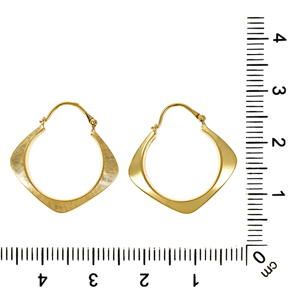 Ohrringe, 14K, Gelbgold, Creolen