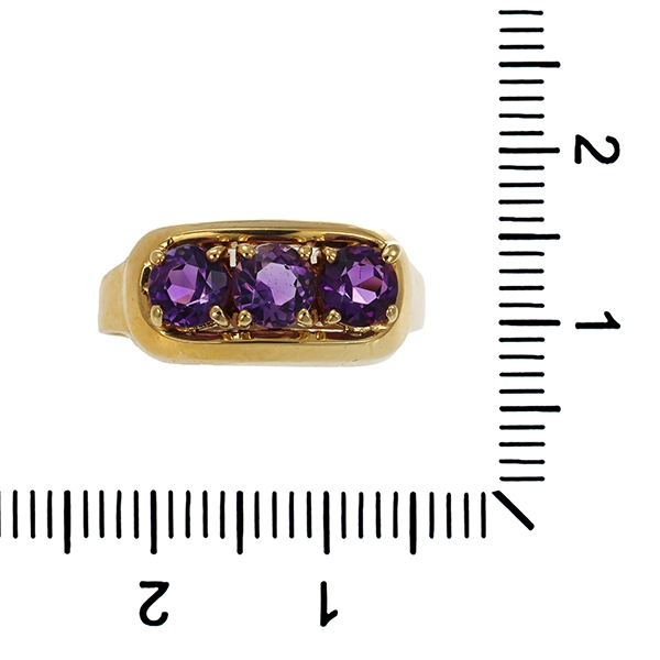 Ring, 14K, Gelbgold, Amethyst