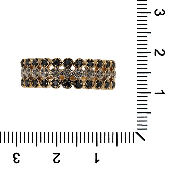 Ring, 14K, Gelb-/Weißgold, Brillianten, Diamanten