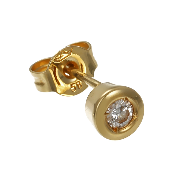 Solitärstecker, einzeln, Gelbgold, 14K, Brillant