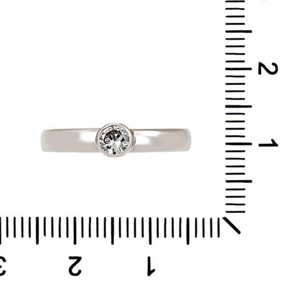 Diamantring, 14K, Weißgold, Brillant 0,19 ct