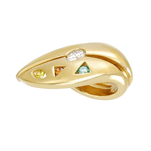 Anhänger, 14K, Gelbgold, Brillanten