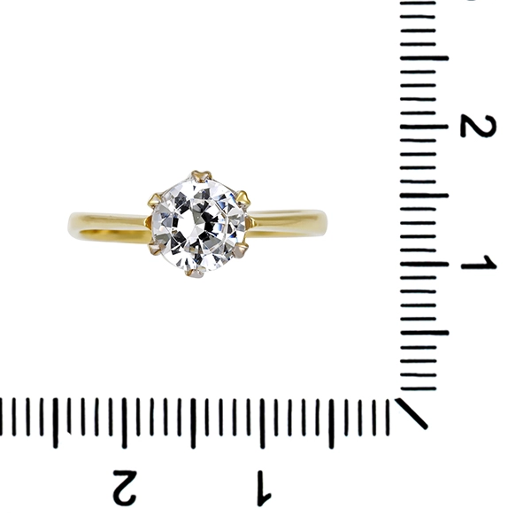 Ring, 14K, Gelb-/Weißgold, Zirkonia