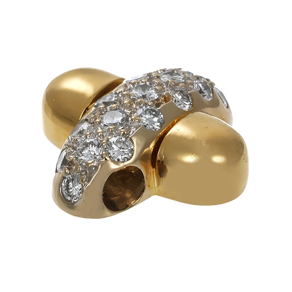 Anhänger, 18K, Gelb-/Weißgold, Brillanten
