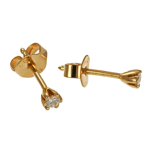Ohrstecker, 18K, Gelbgold, Brillanten
