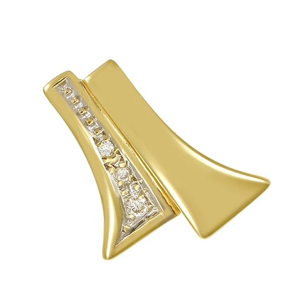 Anhänger, 14K, Gelb-/Weißgold, Brillanten