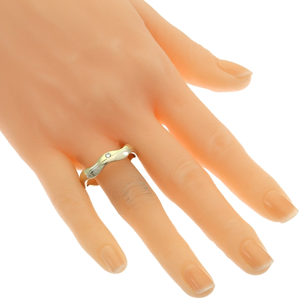 Ehering, 14K, Gelb-/Weißgold, Brillant, U72