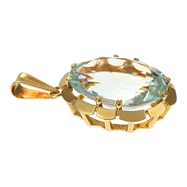 Anhänger, 14K, Gelbgold, Beryll