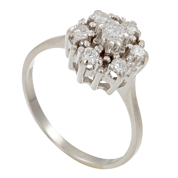 Diamantring, 14K, Weißgold, Brillanten 0,50 ct